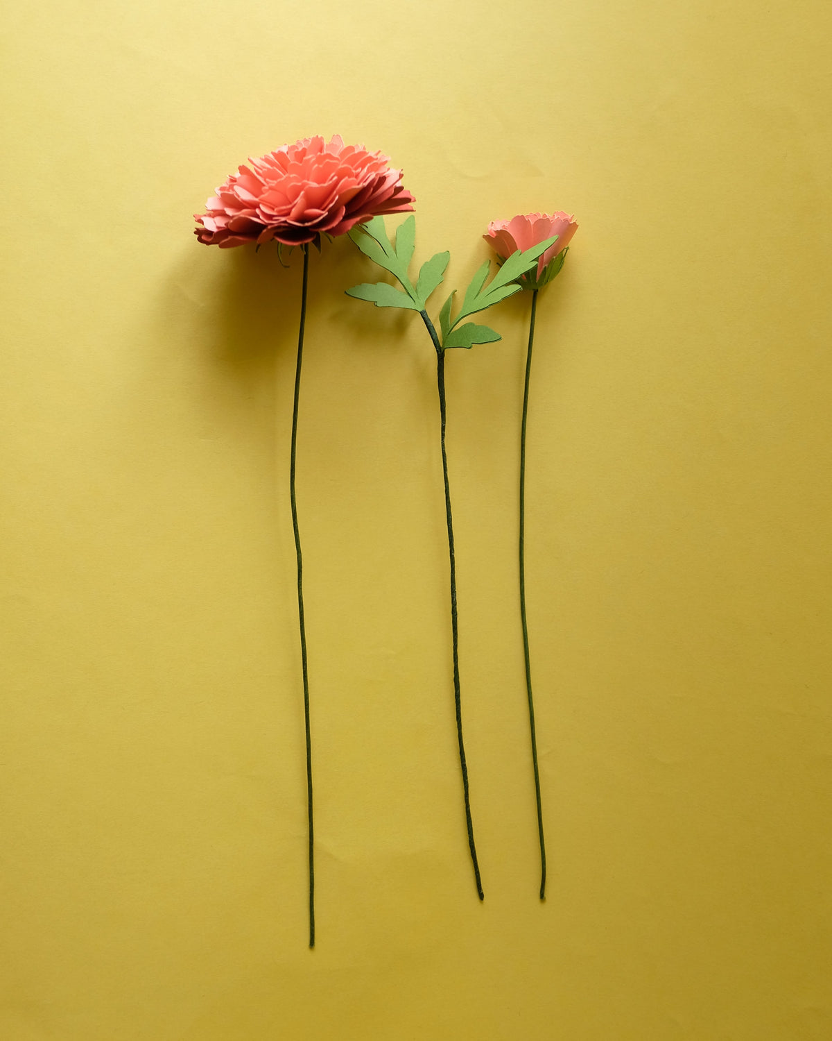 Paper flower bouquet: Pink Marigold
