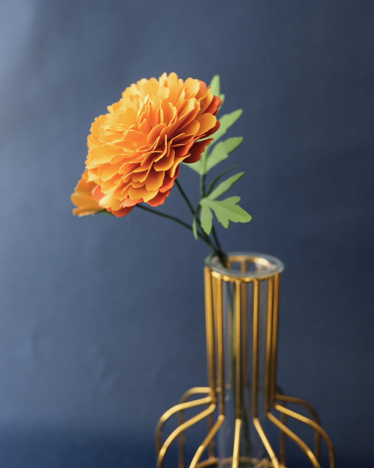 Paper flower bouquet: Orange Marigold