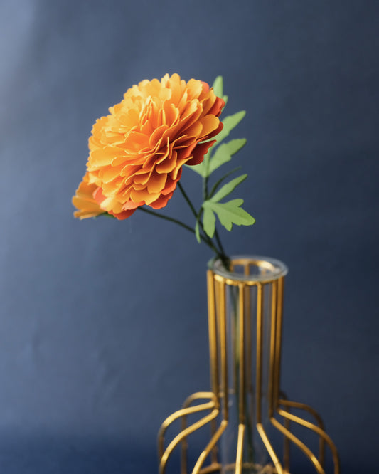 Paper flower bouquet: Orange Marigold