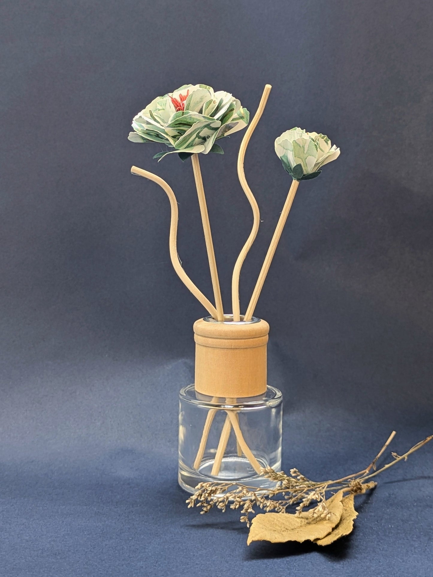Reed Diffuser Paper Flower Set: Green