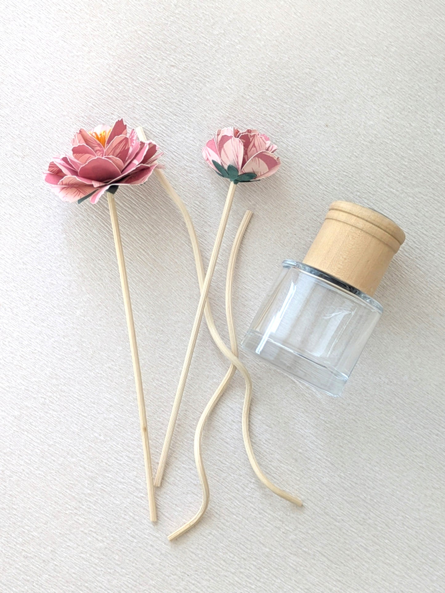Reed Diffuser Paper Flower Set: Pink