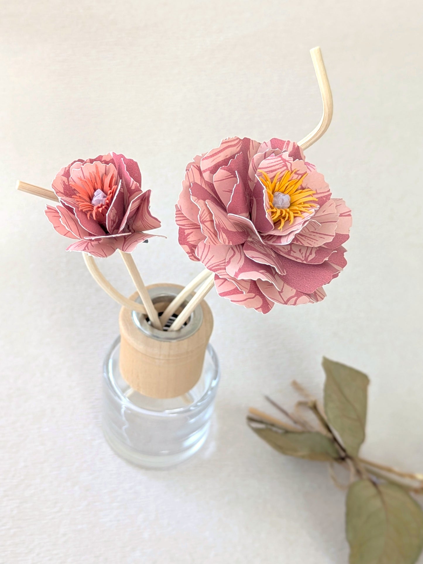 Reed Diffuser Paper Flower Set: Pink